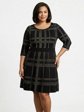 Lane Bryant Fit Flare Geometric Dress 22/24